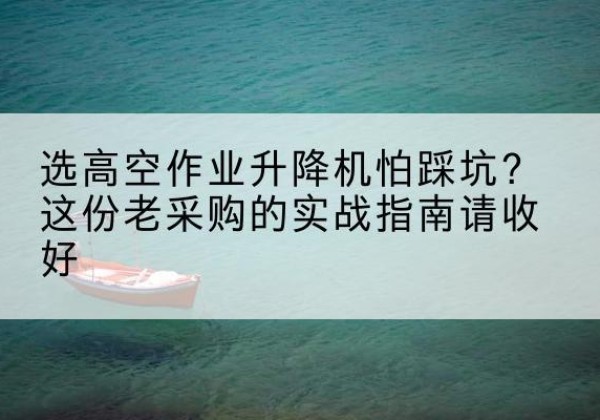 正阳高空作业升降机厂家推荐-选高空作业升降机怕踩坑？这份老采购的实战指南请收好
